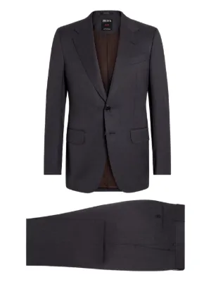 Zegna 15milmil15 single-breasted Wool Suit | Blue | FARFETCH