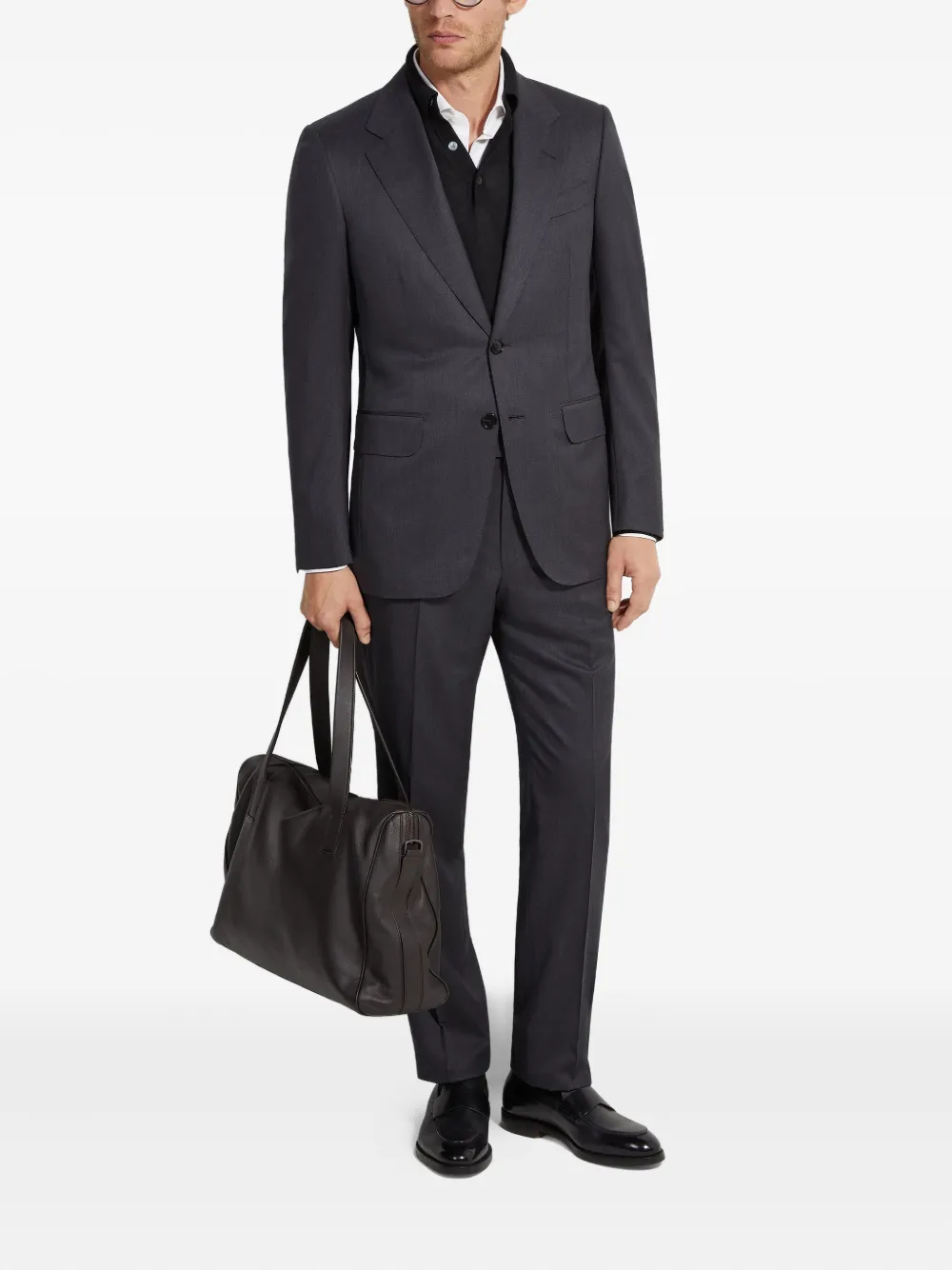 Zegna Centoventimila Wool Suit In Gray