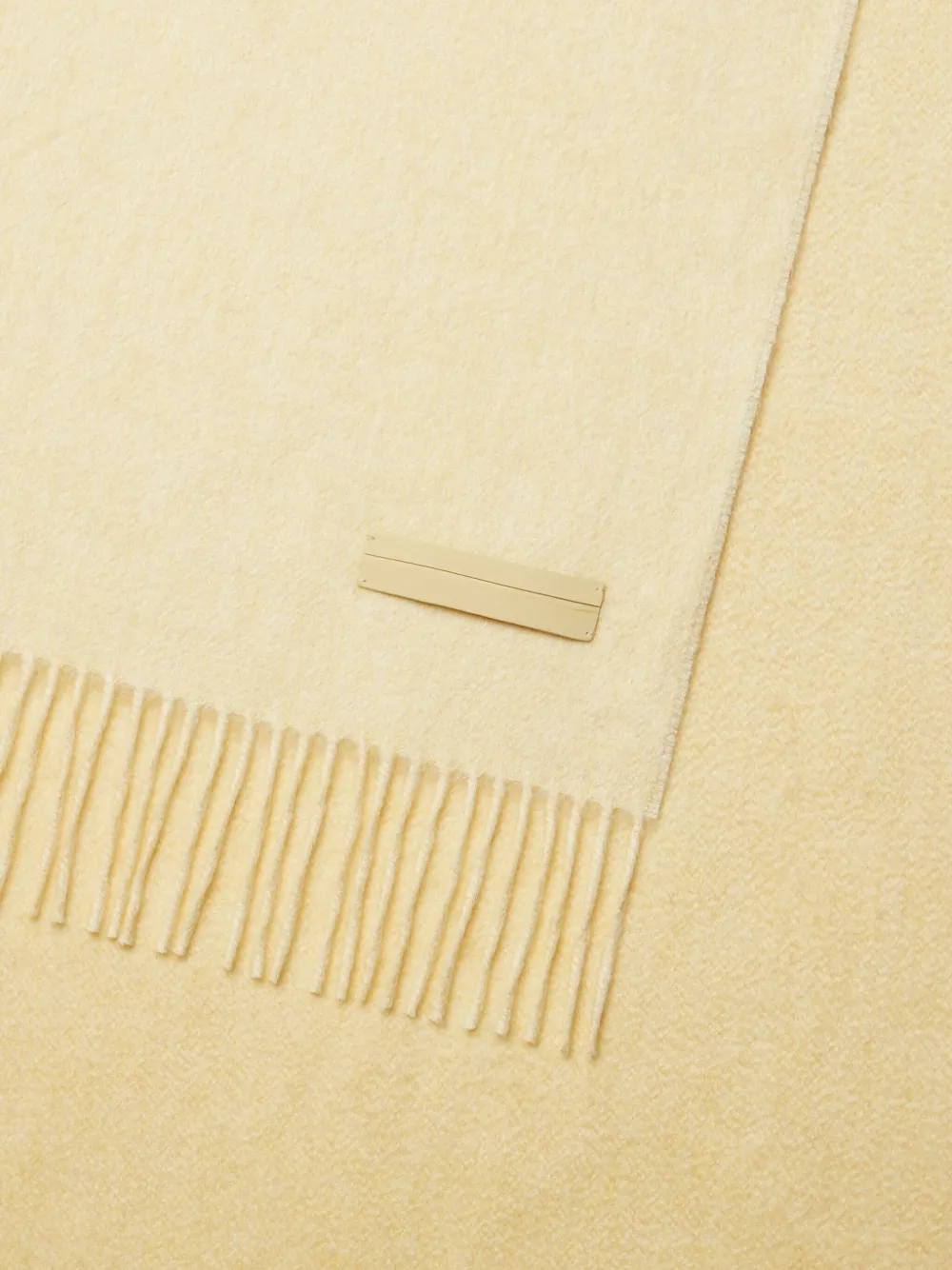 Zegna Kasjmier sjaal met franje - Geel