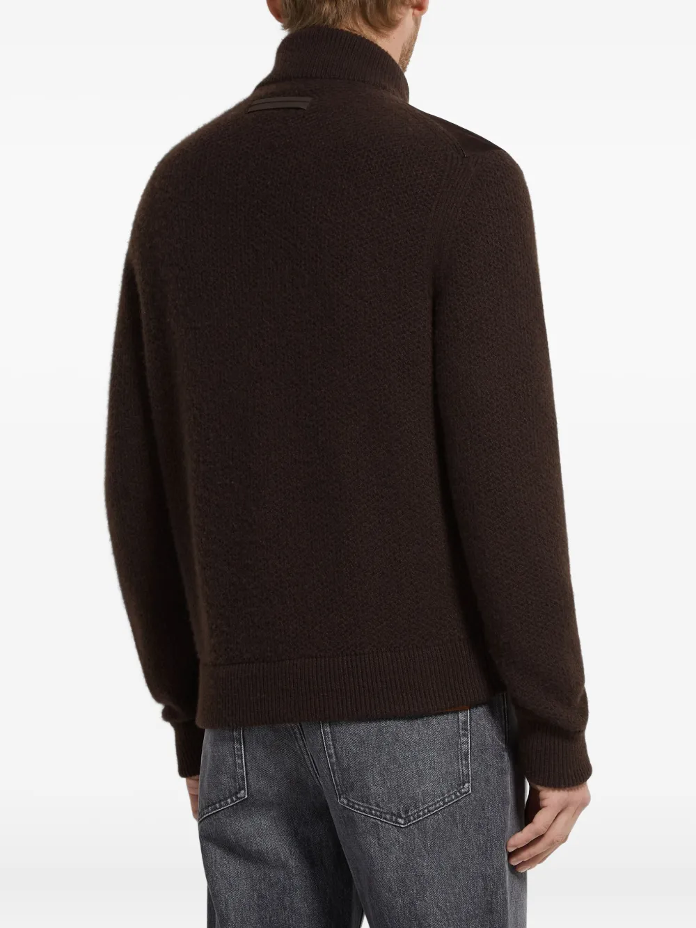 Zegna Vest met knoopsluiting en vlakken Bruin