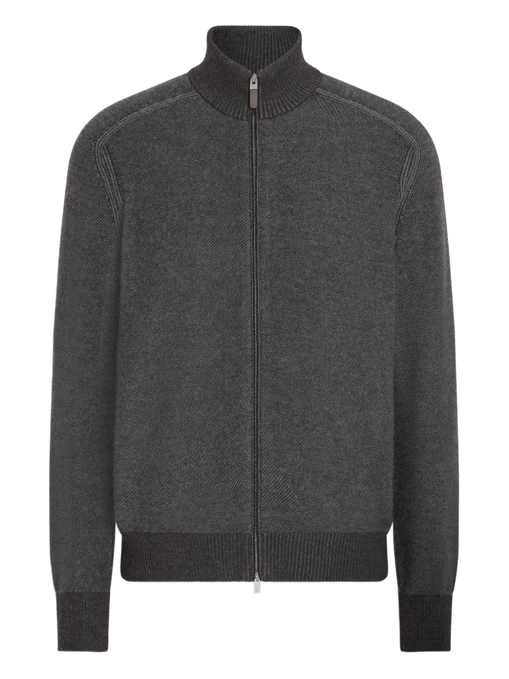 Zegna Cardigan a collo alto con zip | grigio | Image 1