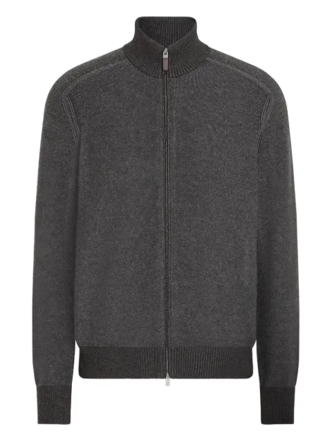 Zegna high-neck zip-up cardigan