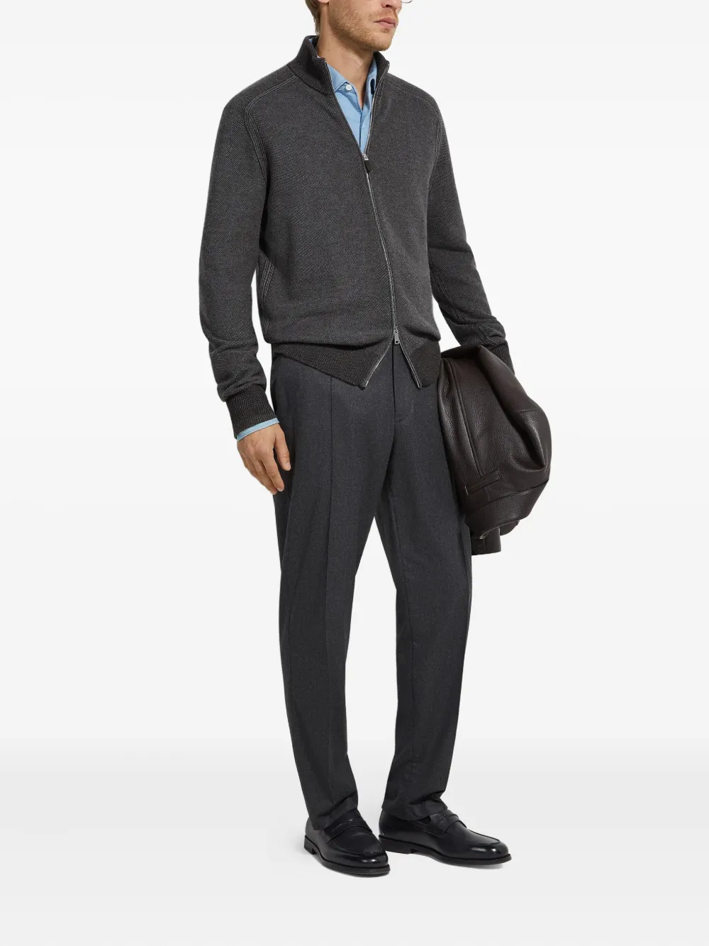 Zegna Cardigan a collo alto con zip | Cardigan | Image 2
