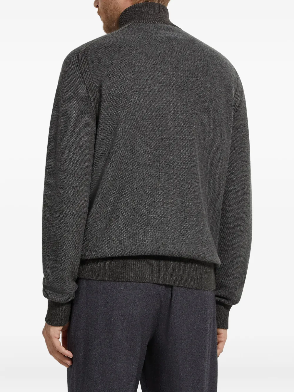 Zegna Vest met hoge hals en rits Grijs