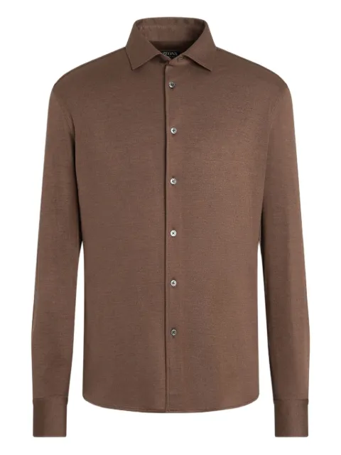 Zegna カシミアシルクブレンド シャツ