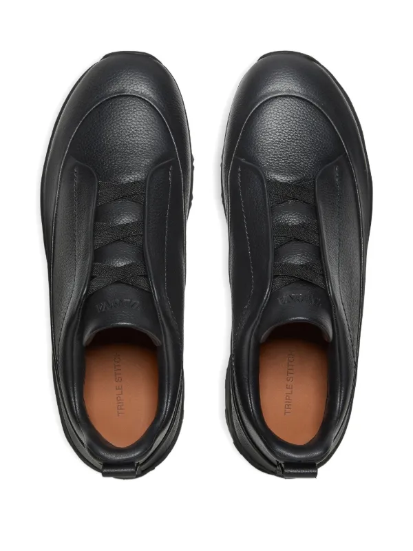 Zegna Triple Stitch™ Monte Sneakers | Black | FARFETCH RO