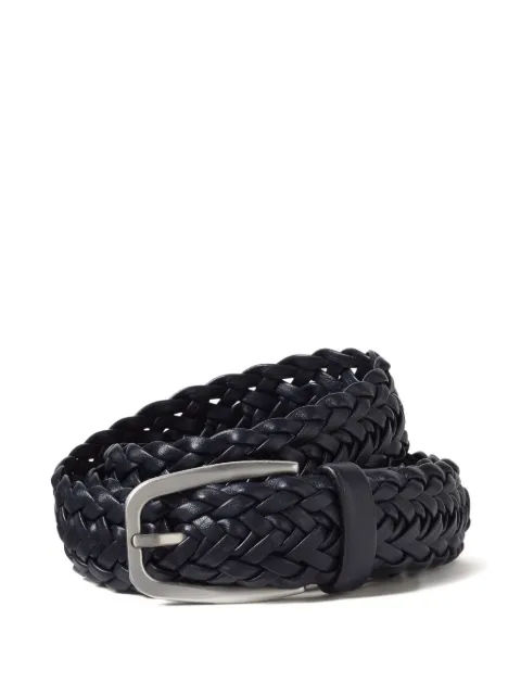 Zegna braided leather belt