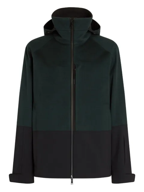 Zegna Oasi hooded two-tone jacket