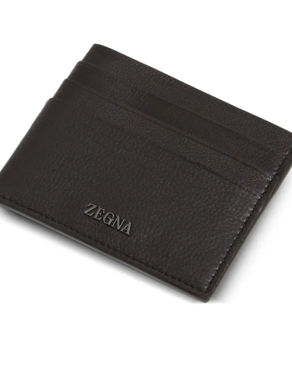 Zegna Porta-cartões De Couro | Marrom | FARFETCH BR