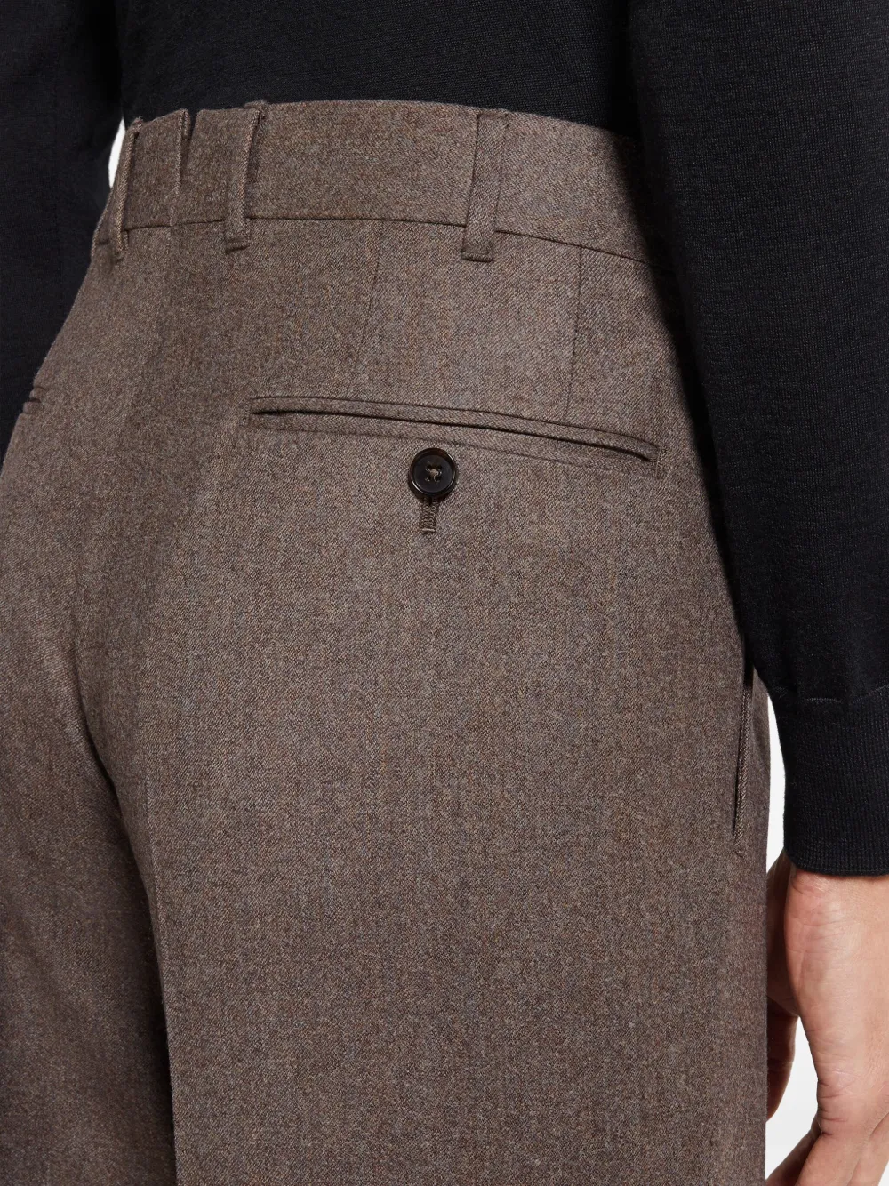Zegna Broek met gemêleerd-effect Bruin