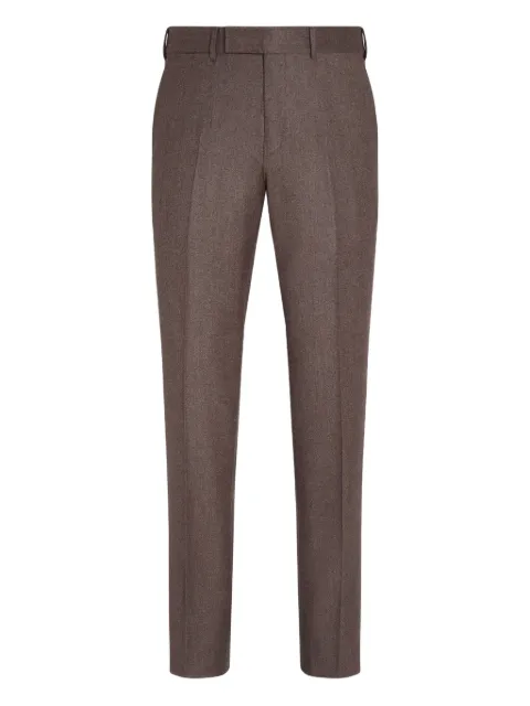 Zegna mélange-effect trousers 
