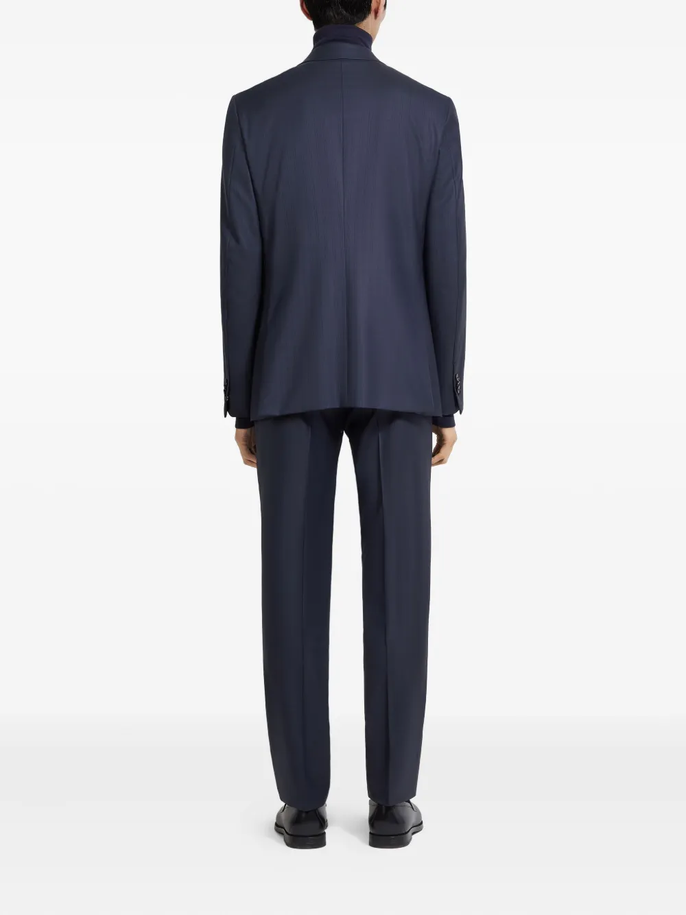 Zegna Pinstripe Wool Suit In Gray