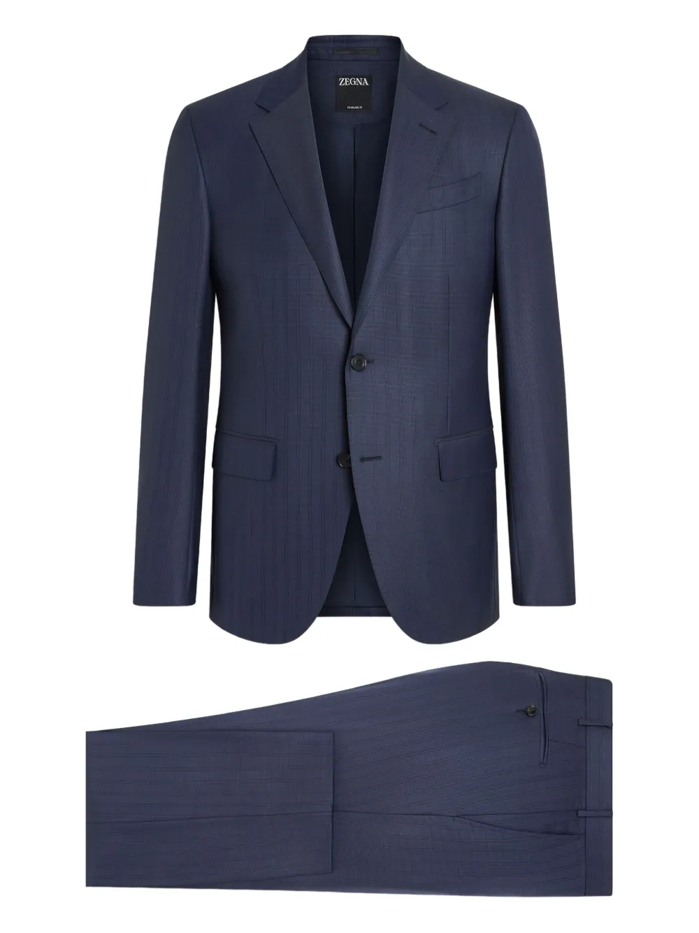 Zegna Pinstripe Wool Suit In Gray