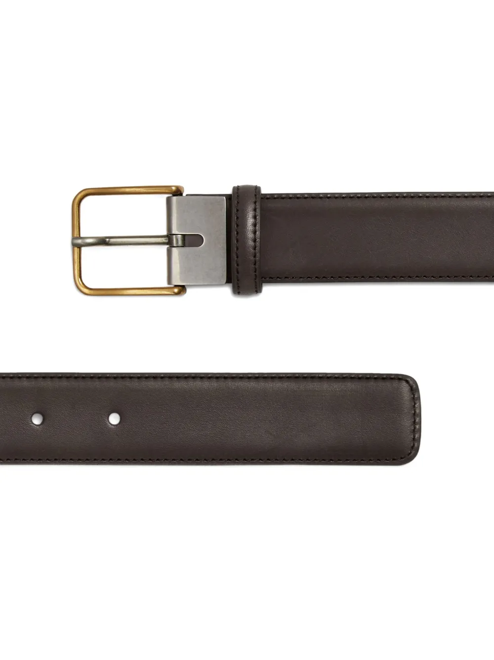 Zegna Leren gespriem - Bruin