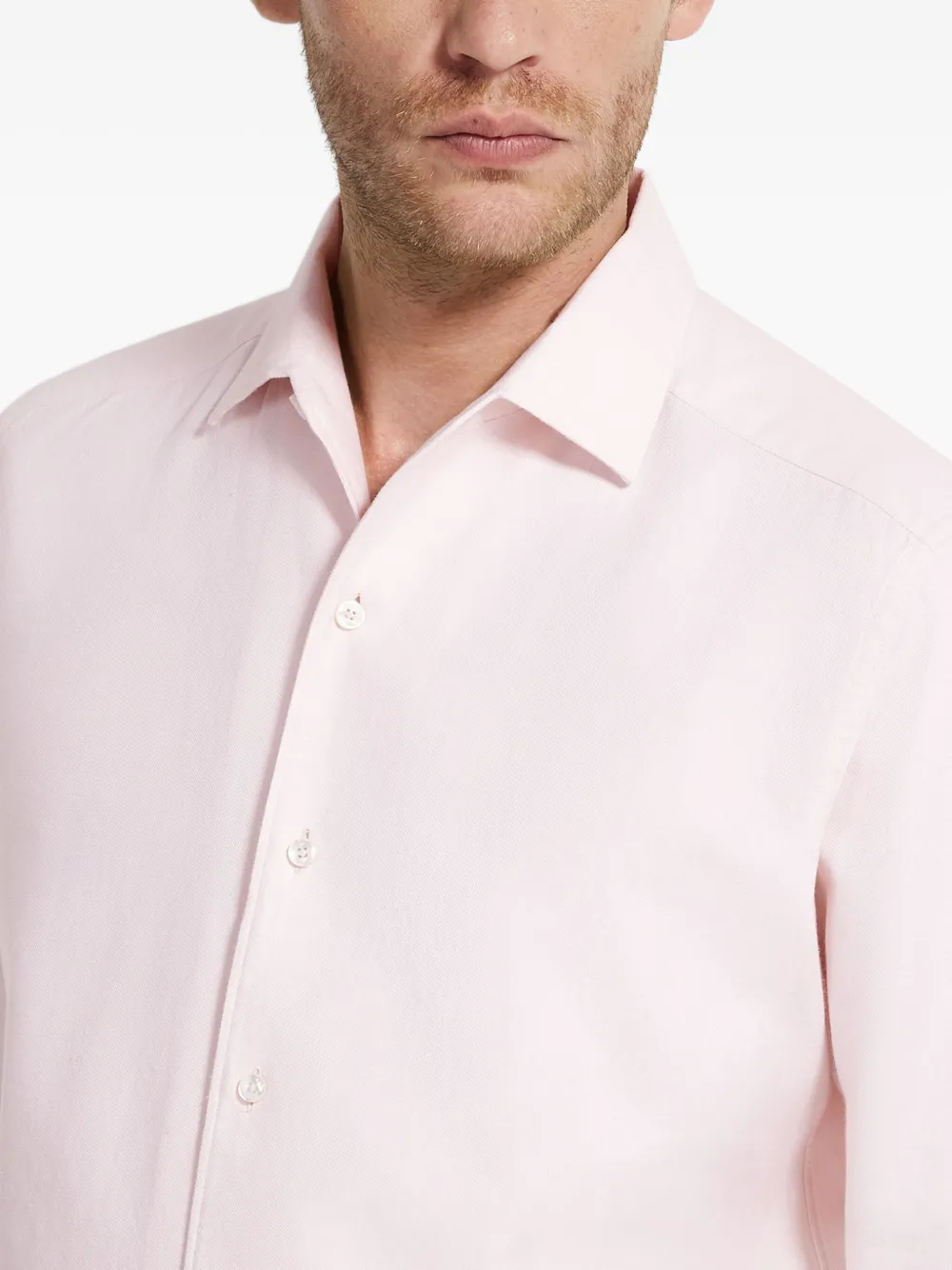 Zegna Overhemd met lange mouwen Roze