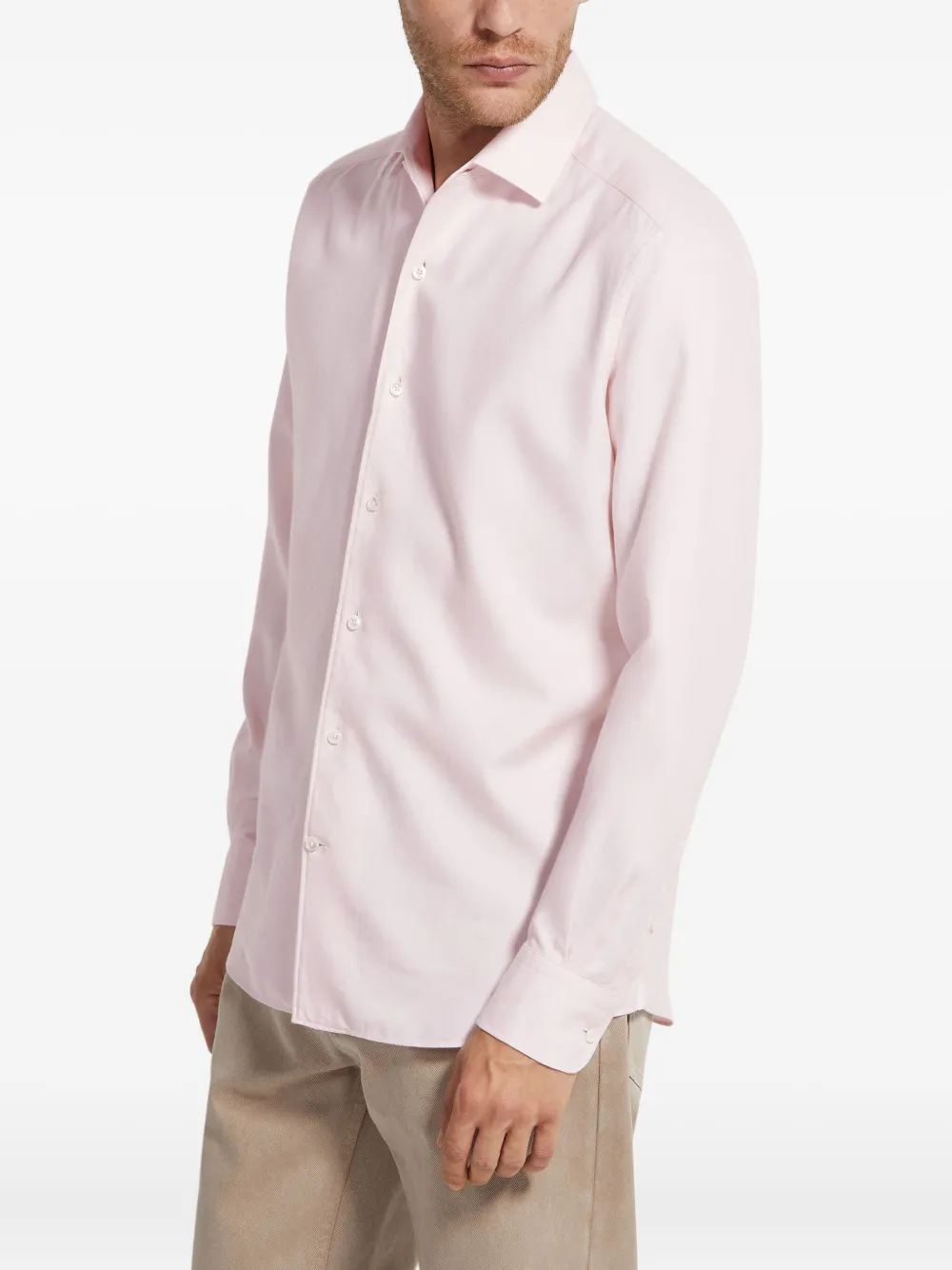Zegna Overhemd met lange mouwen Roze