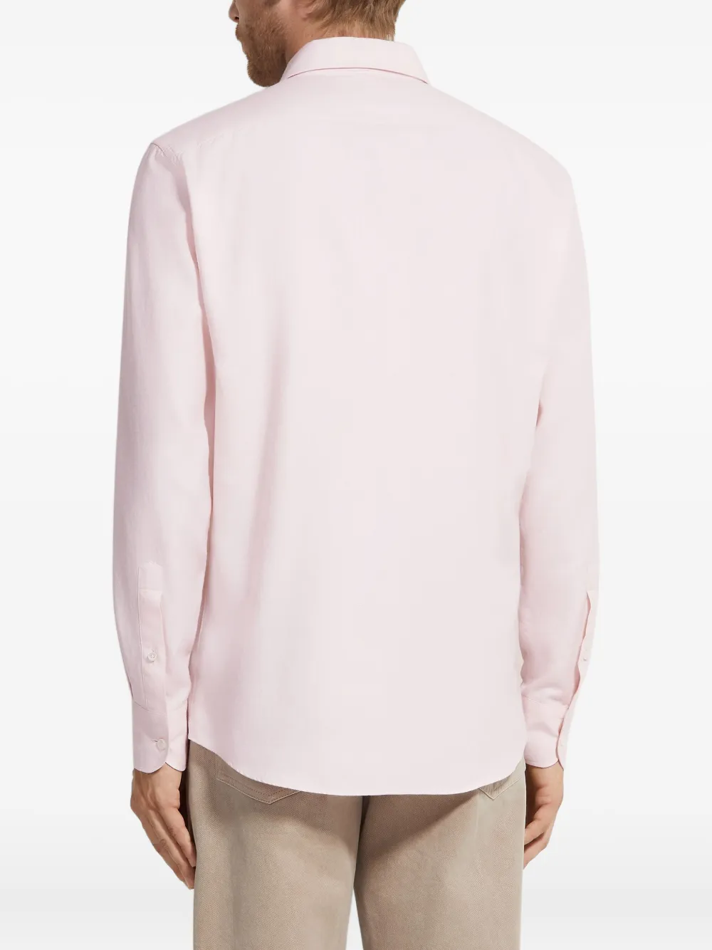 Zegna Overhemd met lange mouwen Roze