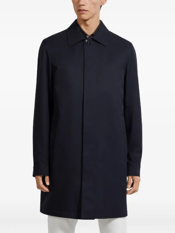 Zegna Trofeo Element トレンチコート | ブルー | FARFETCH JP