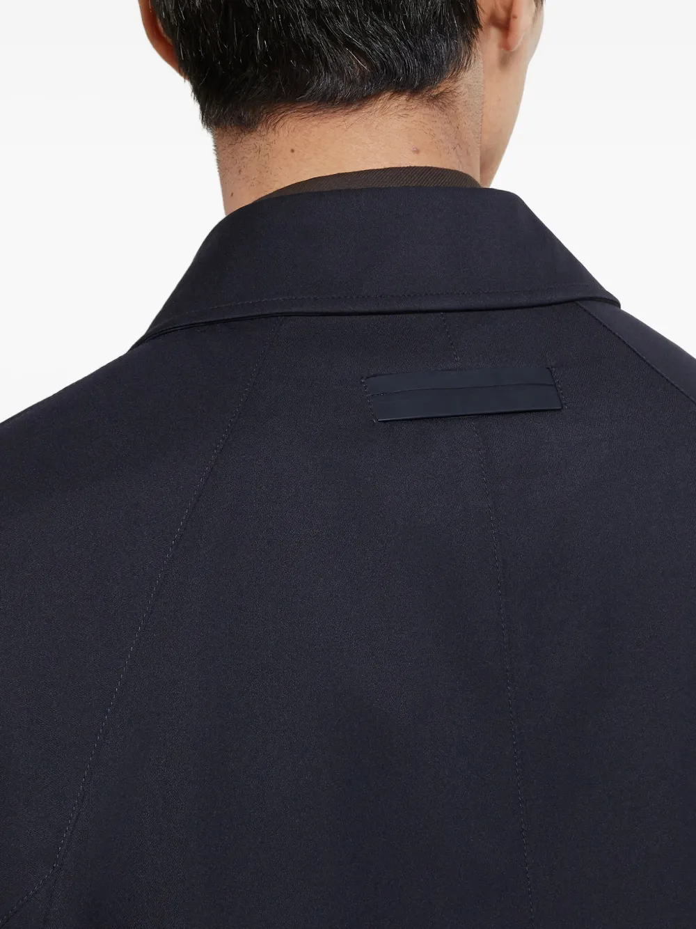 Zegna Trofeo Elements trenchcoat Blauw