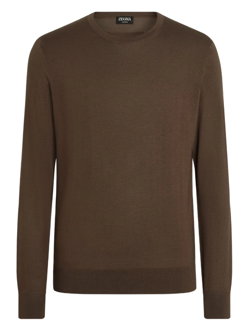 Zegna mélange crew-neck sweater | Brown | Image 1