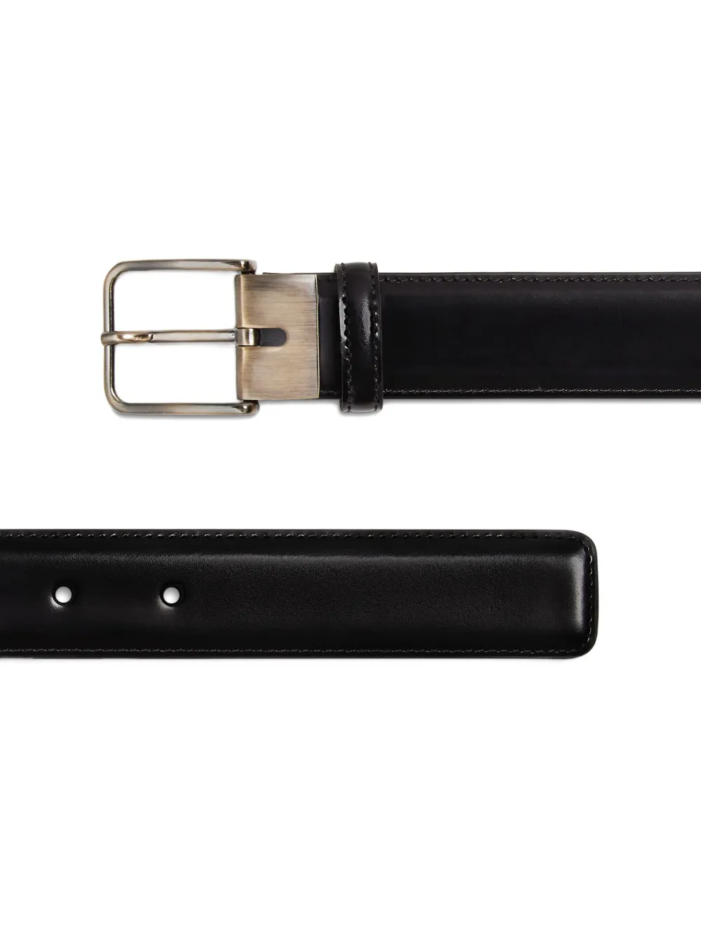 Zegna Leren gespriem - Zwart