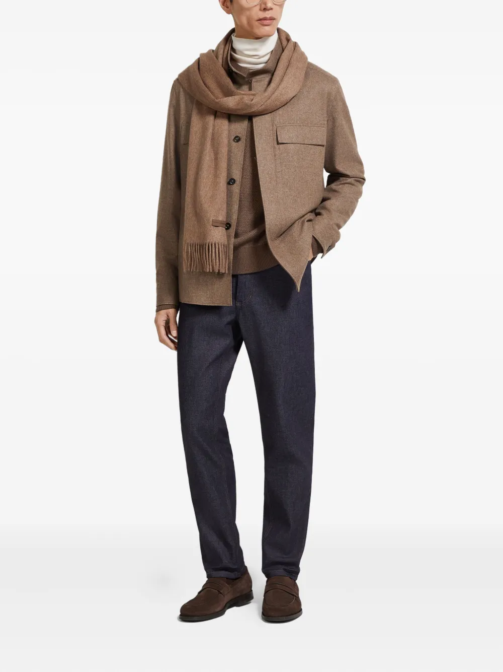 Zegna Oasi cashmere mock-neck jacket | Shirt Jackets | Image 2