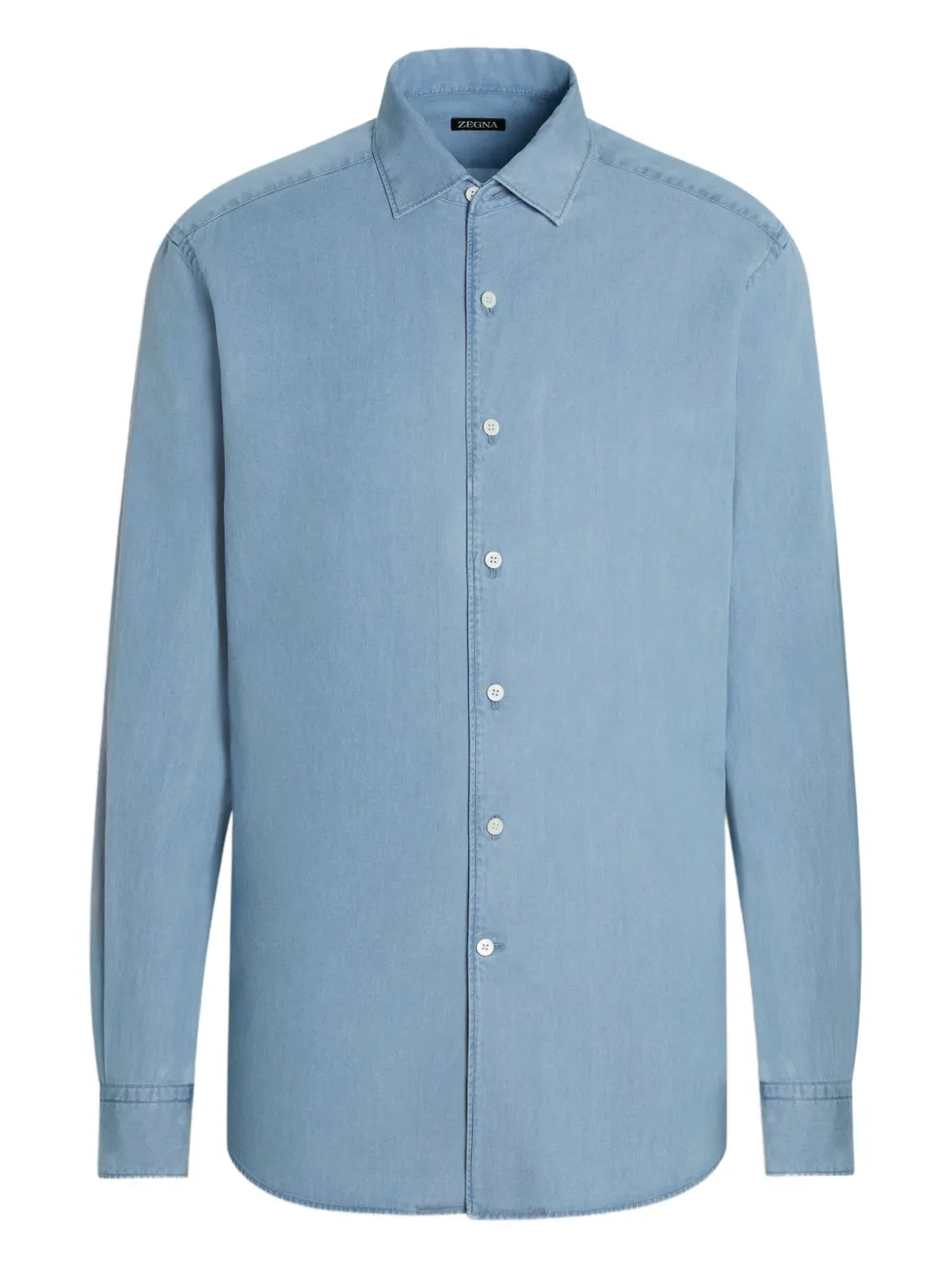 Zegna Camicia in cotone a maniche lunghe - Blu