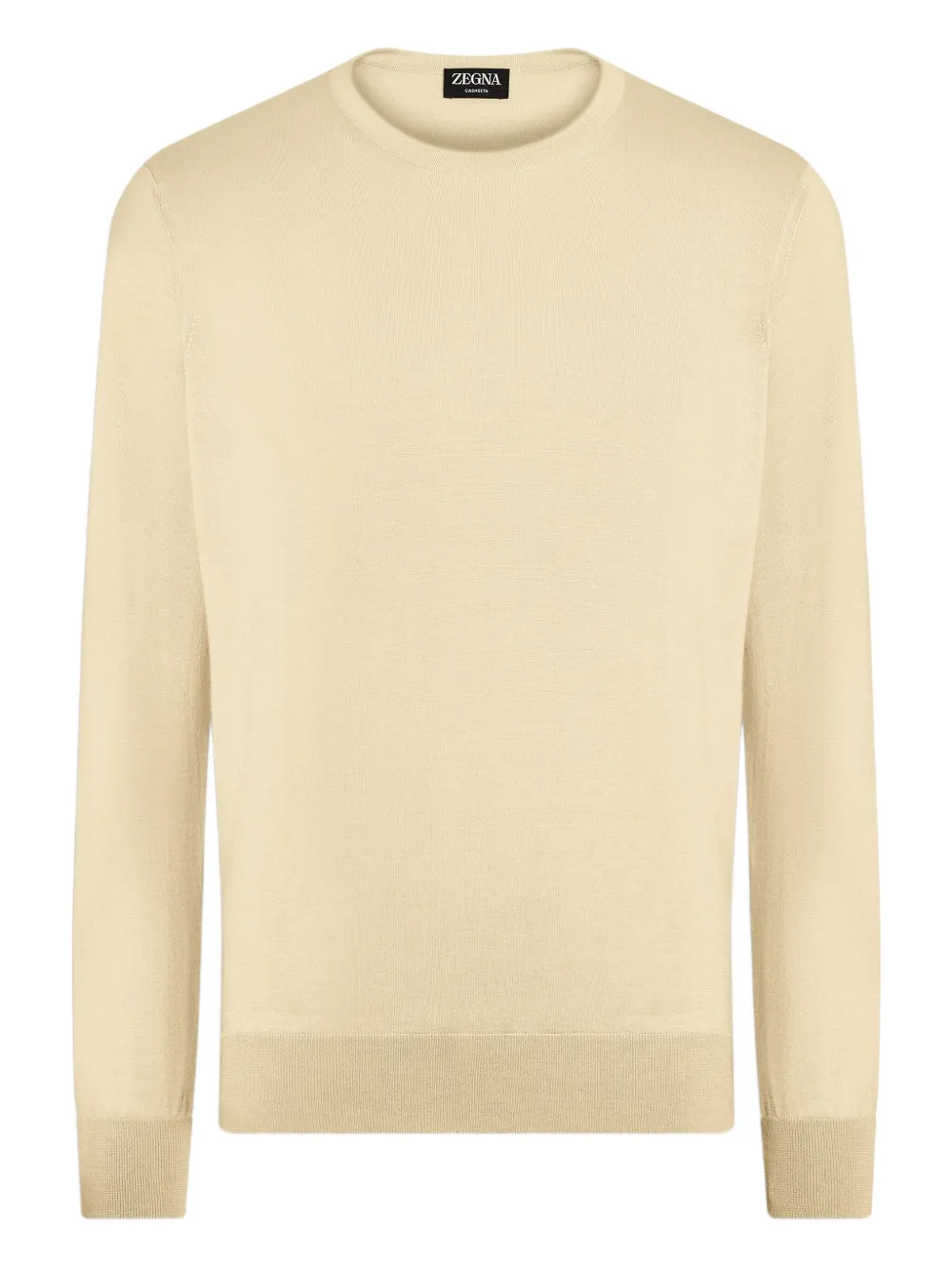 Zegna mélange crew-neck sweater - Yellow
