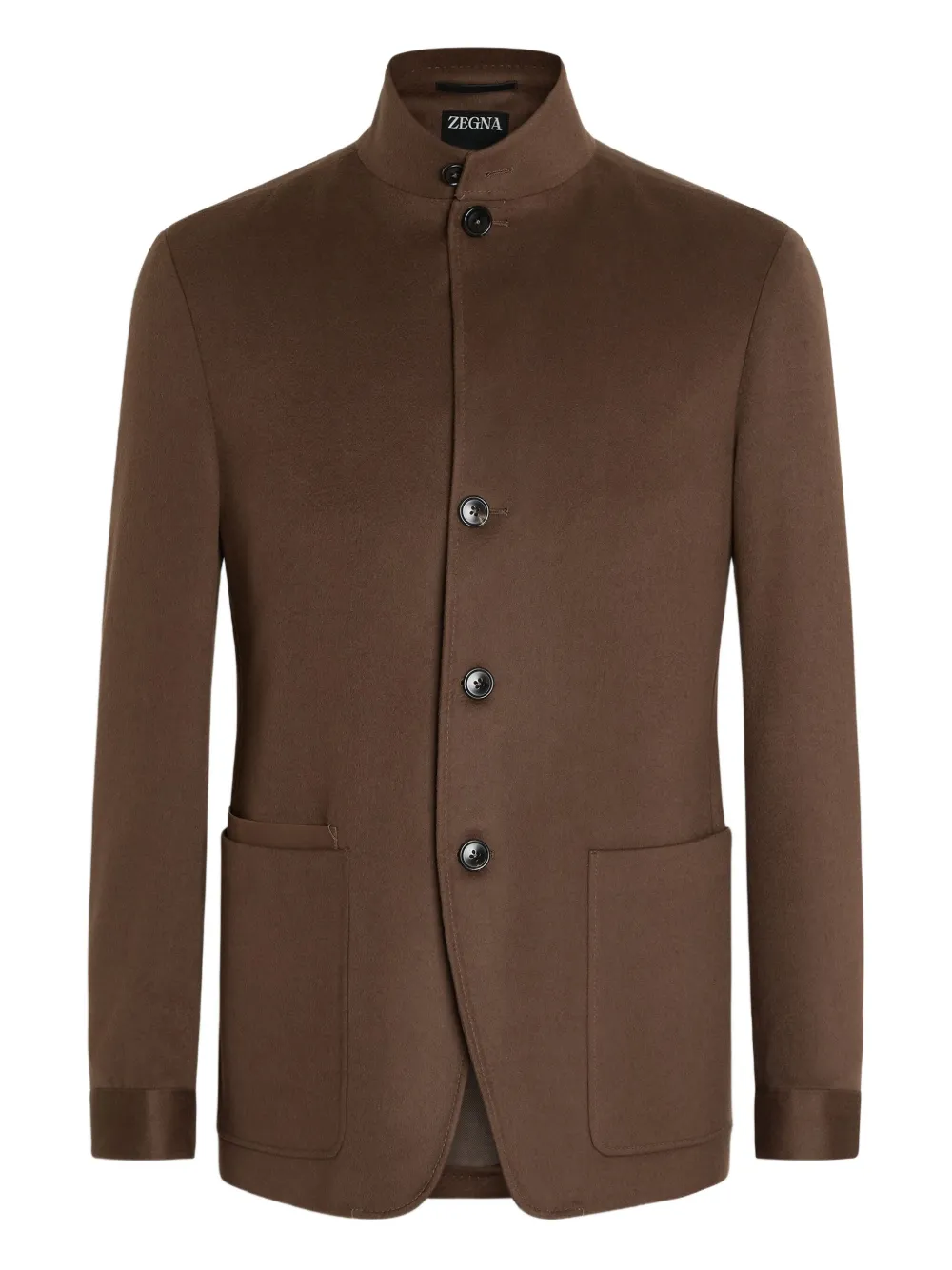 Zegna Oasi patch-pocket buttoned jacket | Brown | Image 1