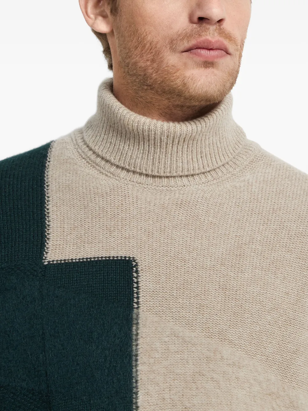 Zegna Coltrui met colourblocking Groen