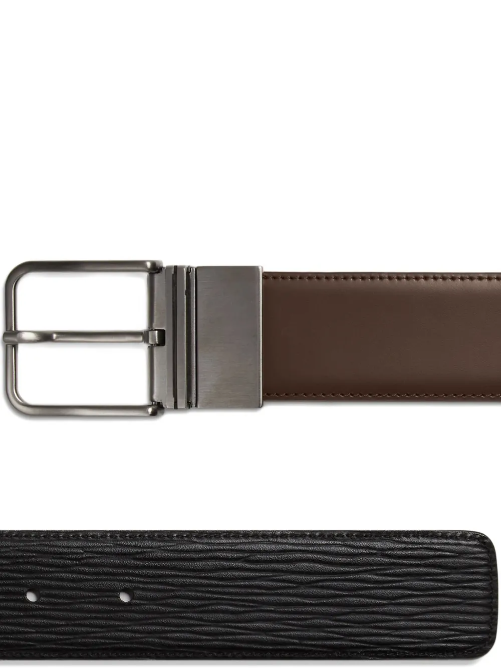 Zegna Omkeerbare leren riem - Bruin