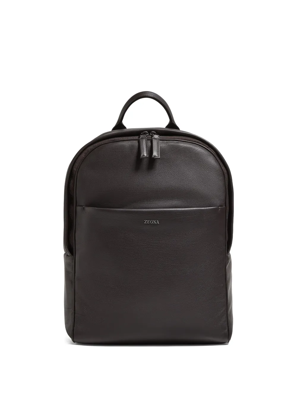 Zegna leather top-handle backpack | Brown | Image 1