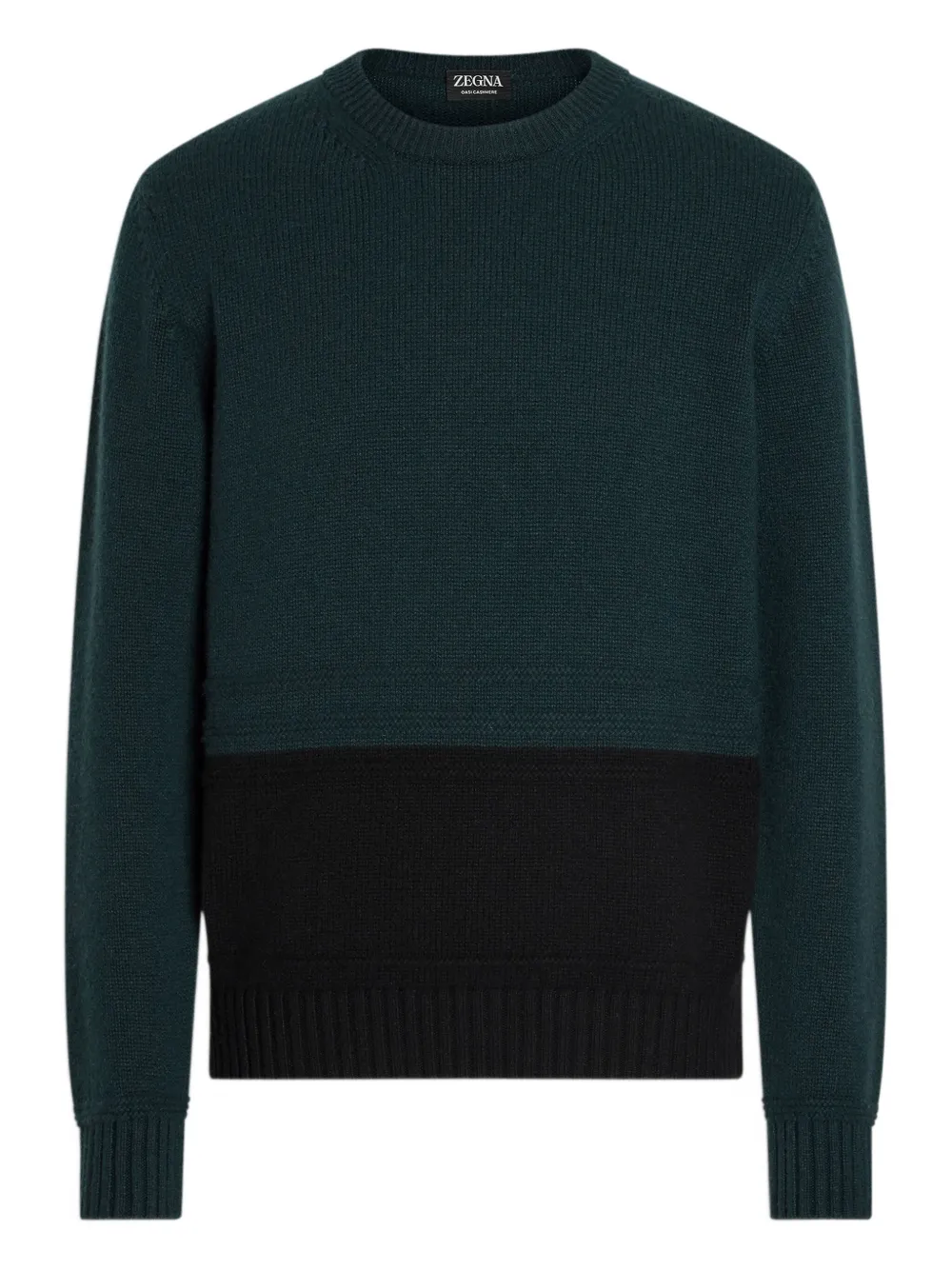 Zegna Oasi Kaschmirpullover mit rundem Ausschnitt | Grün | Image 1