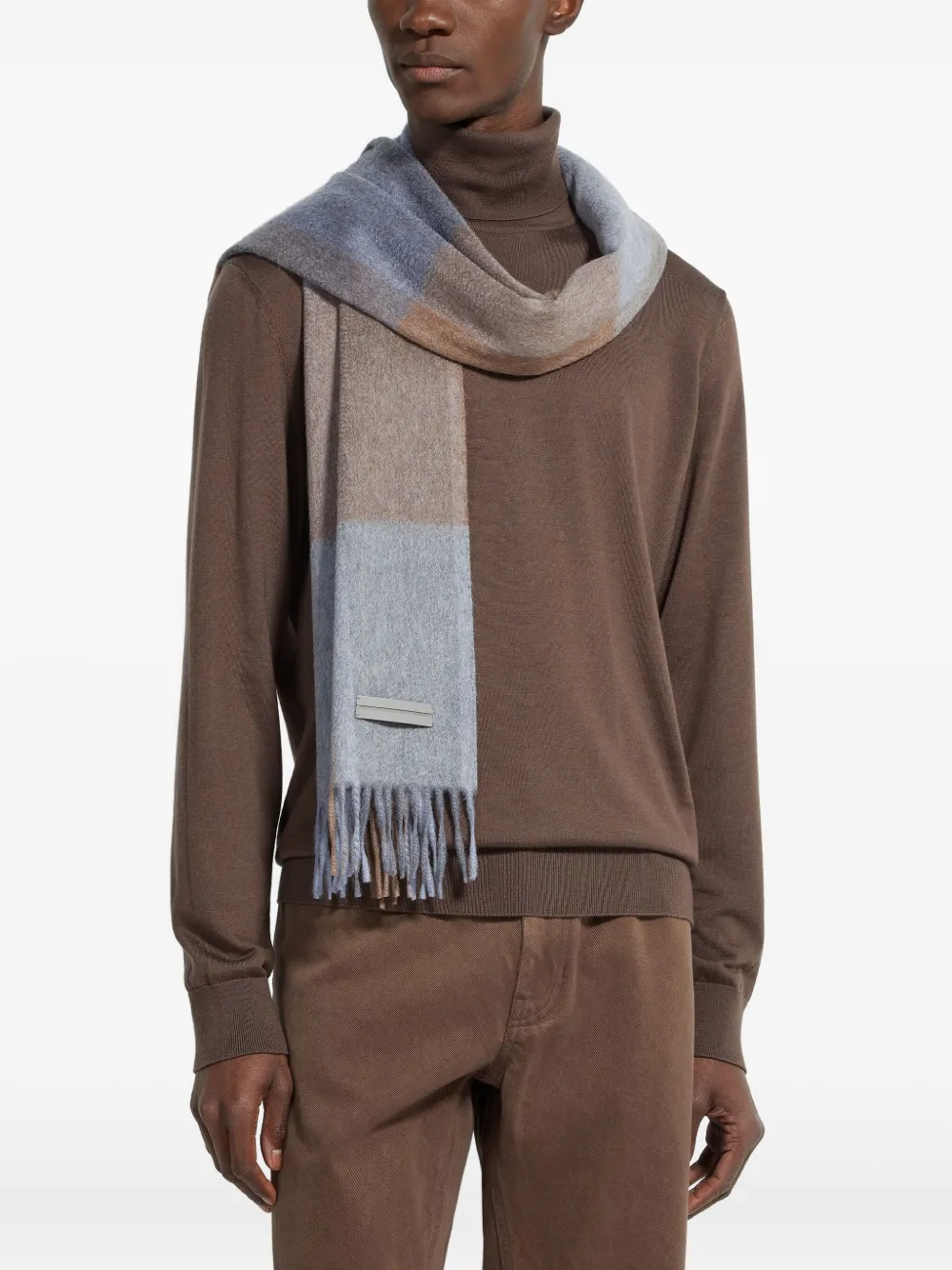 Zegna Kasjmier sjaal Blauw