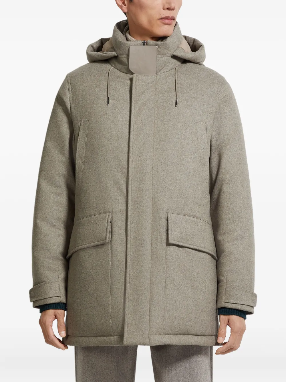 Zegna Parka met capuchon Grijs