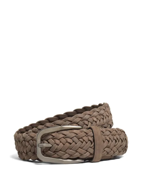 Zegna braided leather belt