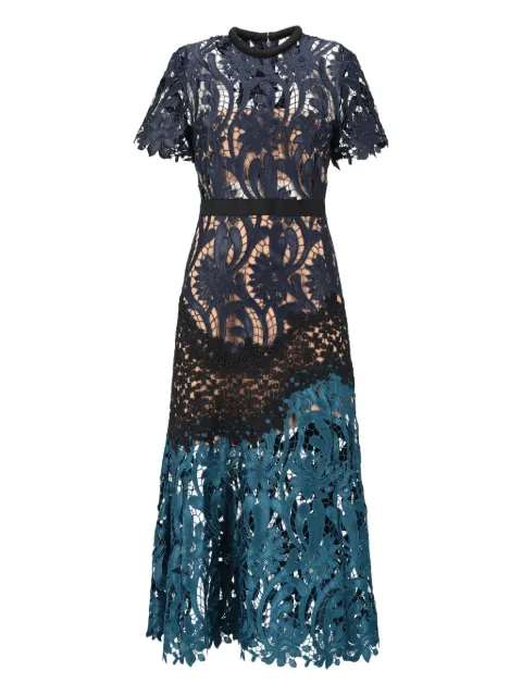 Self-Portrait vestido con encaje floral  de archivo