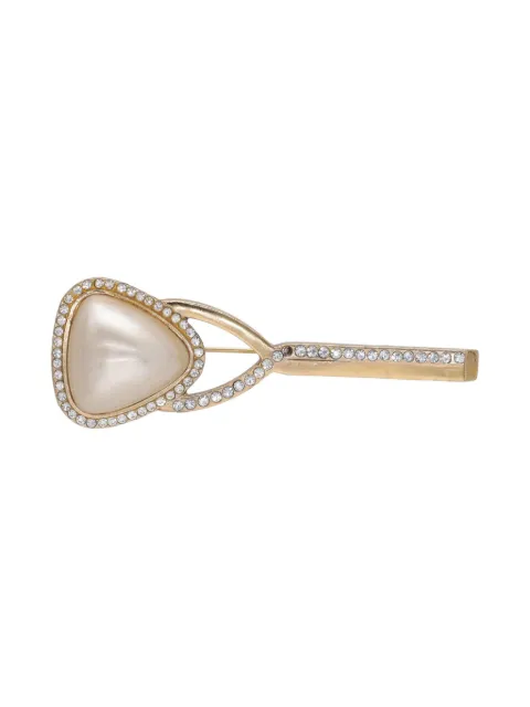 Christian Dior Pre-Owned Dreieckige Brosche mit Strass und Kunstperlen
