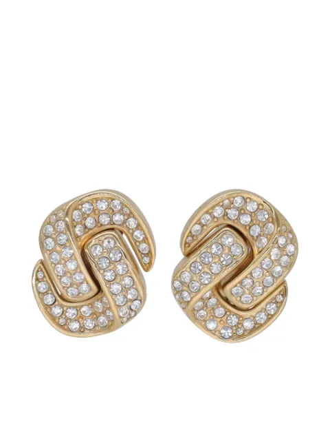 Christian Dior Pre-Owned rhinestone-embellished earrings