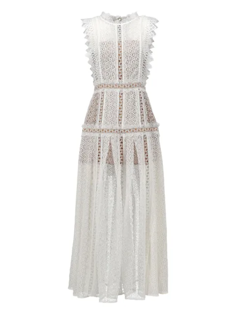 Self-Portrait Pre-owned lace maxi dress