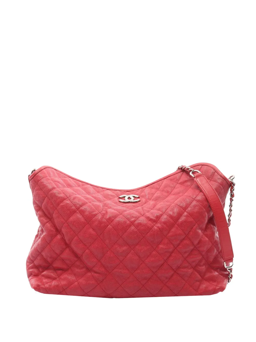 CHANEL Pre-Owned 2011 マトラッセ キャビア フレンチ リヴィエラ ホーボーサッチェルバッグ - レッド CHANEL Pre-Owned 2011 マトラッセ キャビア フレンチ リヴィエラ ホーボーサッチェルバッグ - レッド
