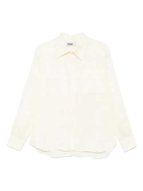 Chemise en lin à dos ouvert - PNK - Modalova