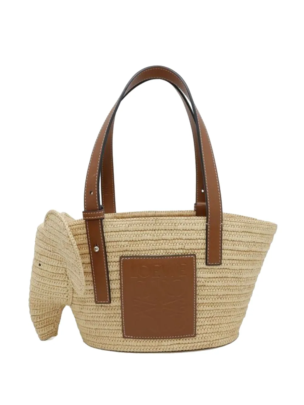 Loewe Pre-Owned 2000-2024 Small Raffia Elephant Basket Bag tote bag - Loewe Pre-Owned 2000-2024 Small Raffia Elephant Basket Bag tote bag -