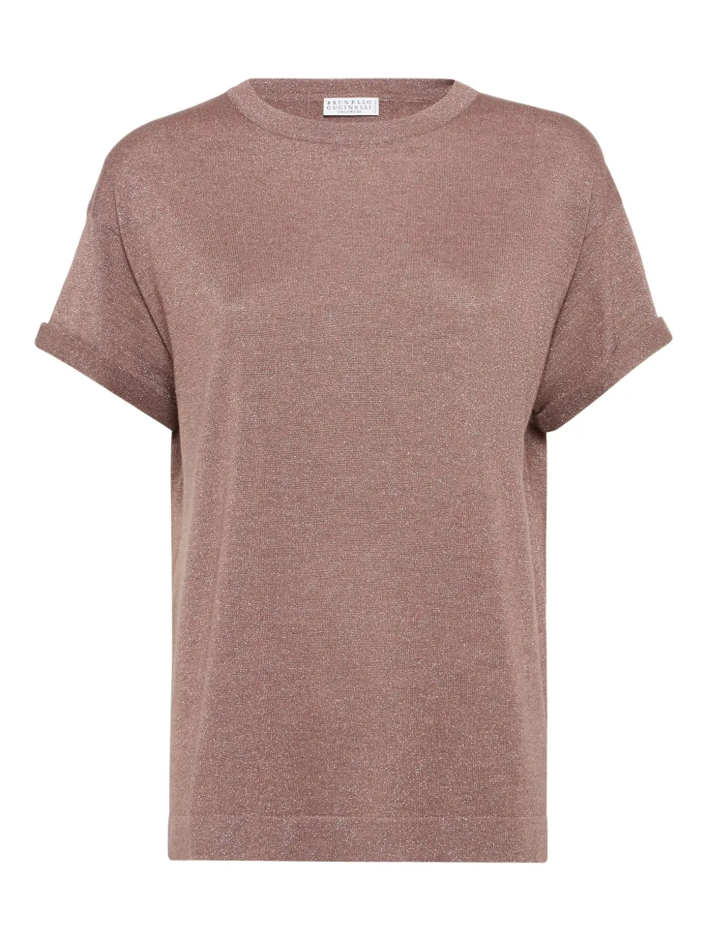 Brunello Cucinelli Metallic-knit T-shirt