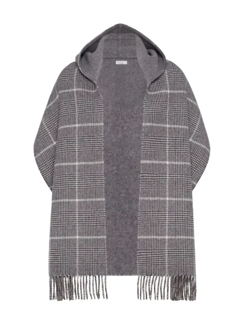 Brunello Cucinelli checked cashmere scarf