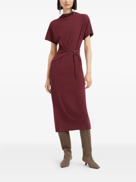 Brunello Cucinelli فستان ميدي بحزام