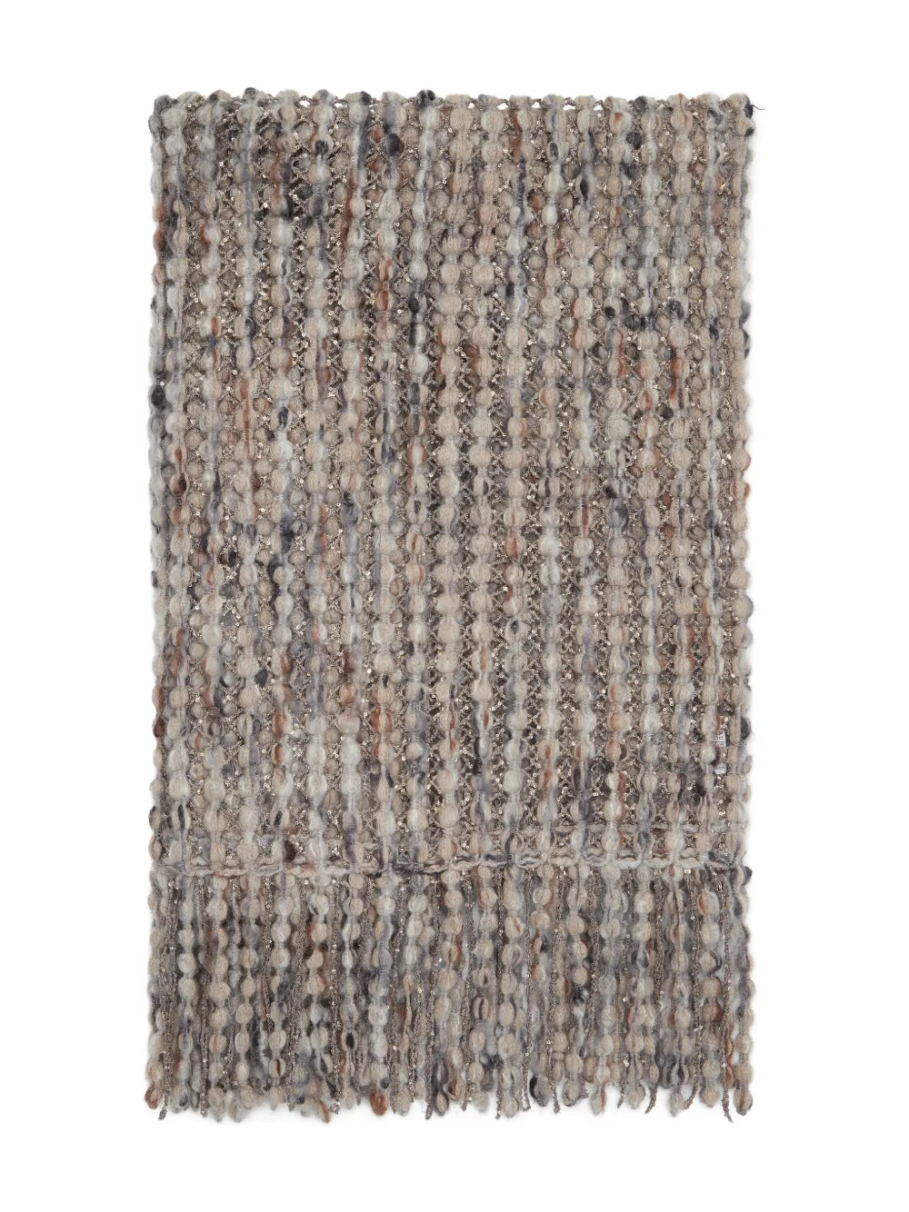 Brunello Cucinelli Bobble sjaal met metallic detail Grijs