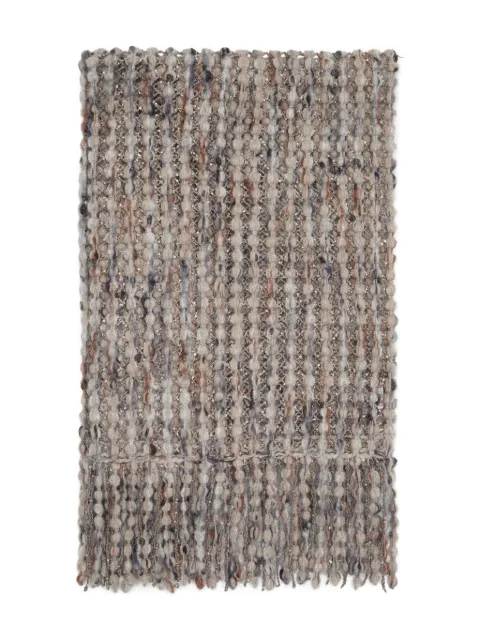 Brunello Cucinelli metallic-detail bobble scarf