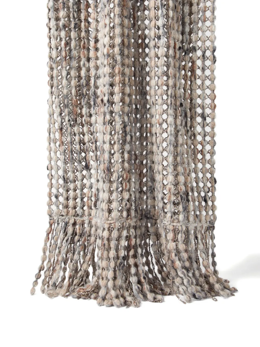 Brunello Cucinelli Bobble sjaal met metallic detail Grijs