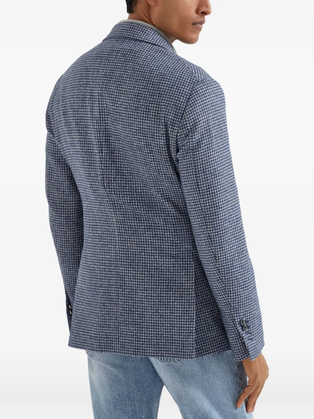 Brunello Cucinelli Blazer met print Blauw